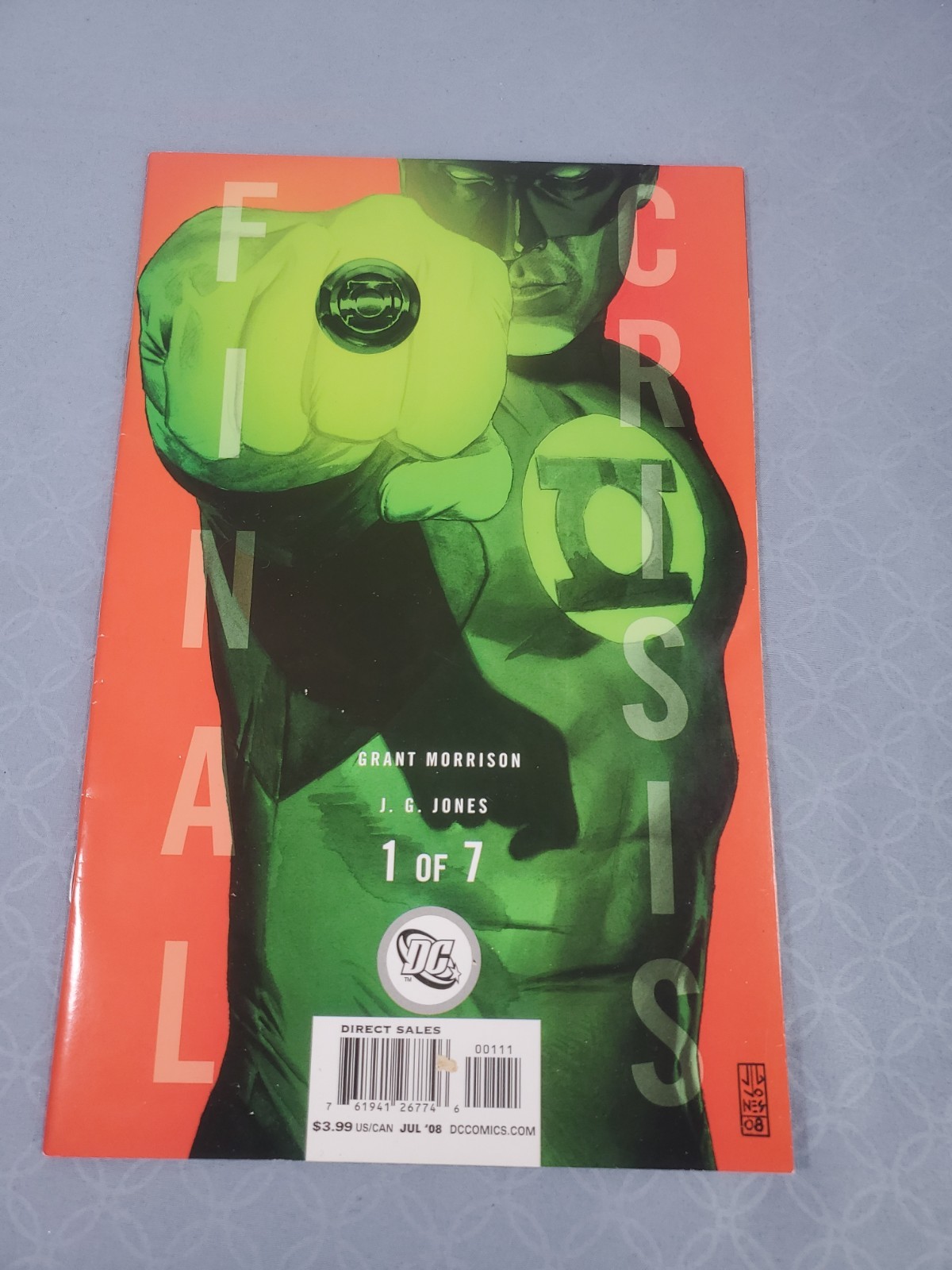 FINAL CRISIS 1 Green Lantern Variant Cover DC Comics 2008 1st App Monitor