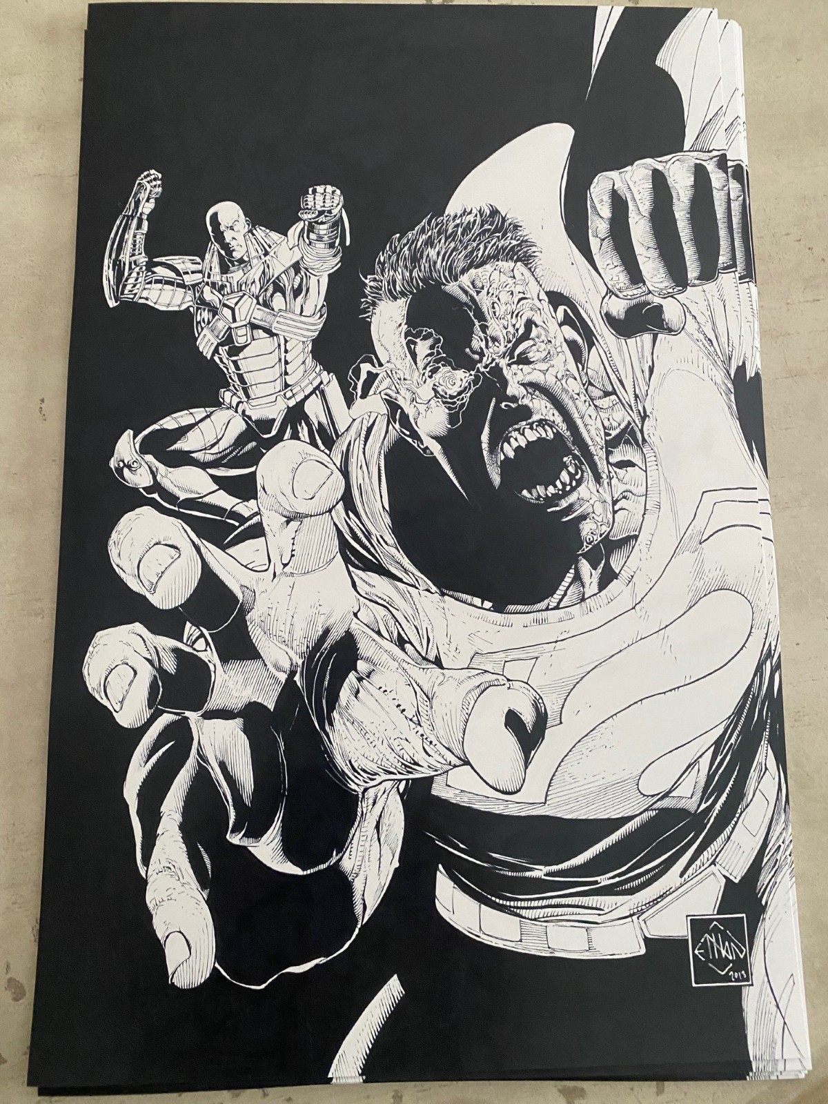 BIZARRO And LEX LUTHOR Print VAN SCIVER Signed numbered ltd 25 Supergirl