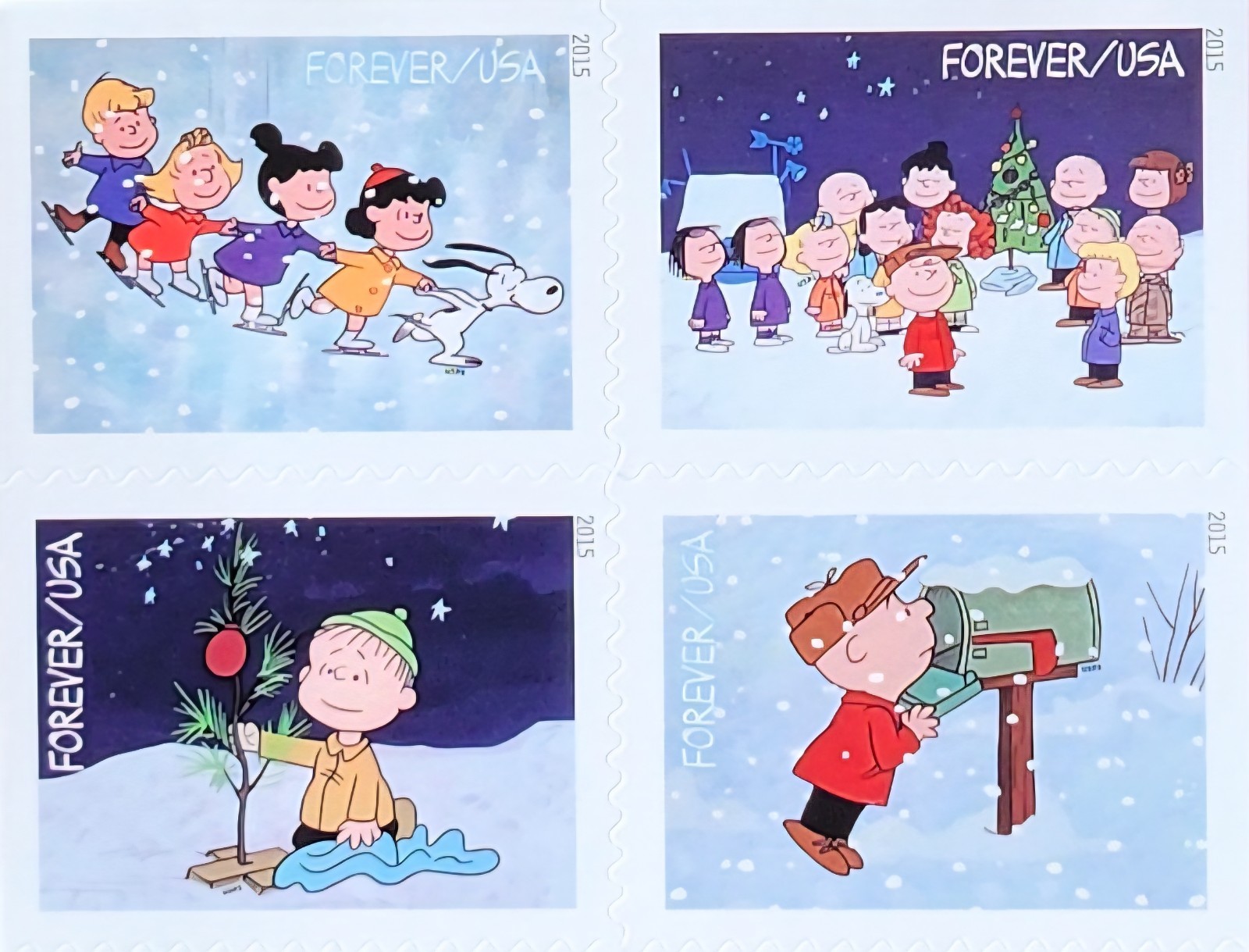 (20) First Class “Charlie Brown Christmas” USPS Postage Stamps-Book Of 20 MNH