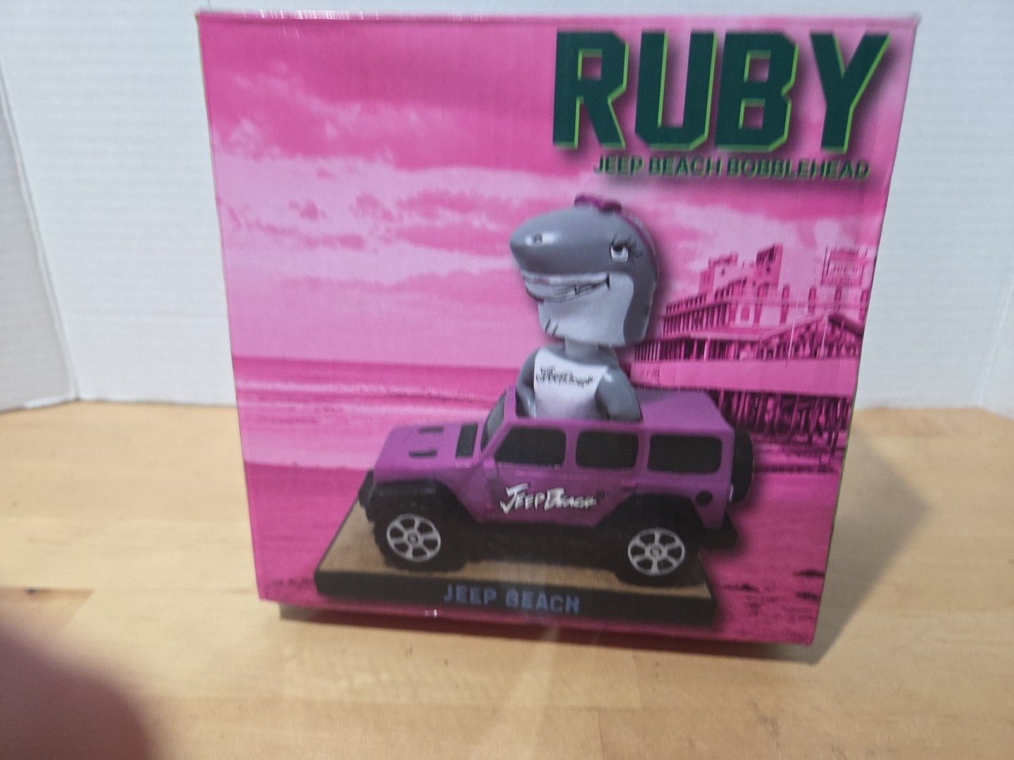 Daytona Tortugas Baseball Ruby Jeep Beach Shark Bobblehead Pink Jeep