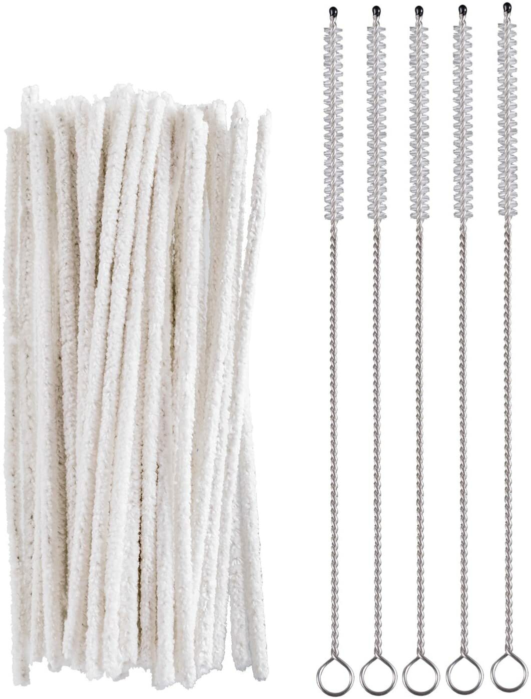 50 Super Absorbent Pipe Cleaners & 5 Shank Cleaning Brushes Tobacco Pipe – 2551