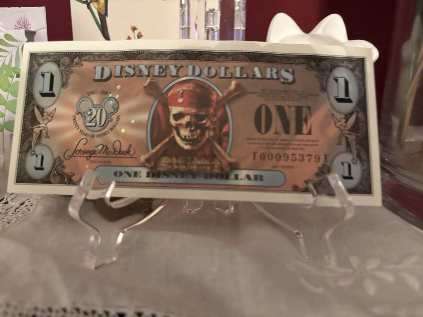 2007 Series F $1.00 Disney Dollar Pirates Caribbean “Empress” Uncirculated