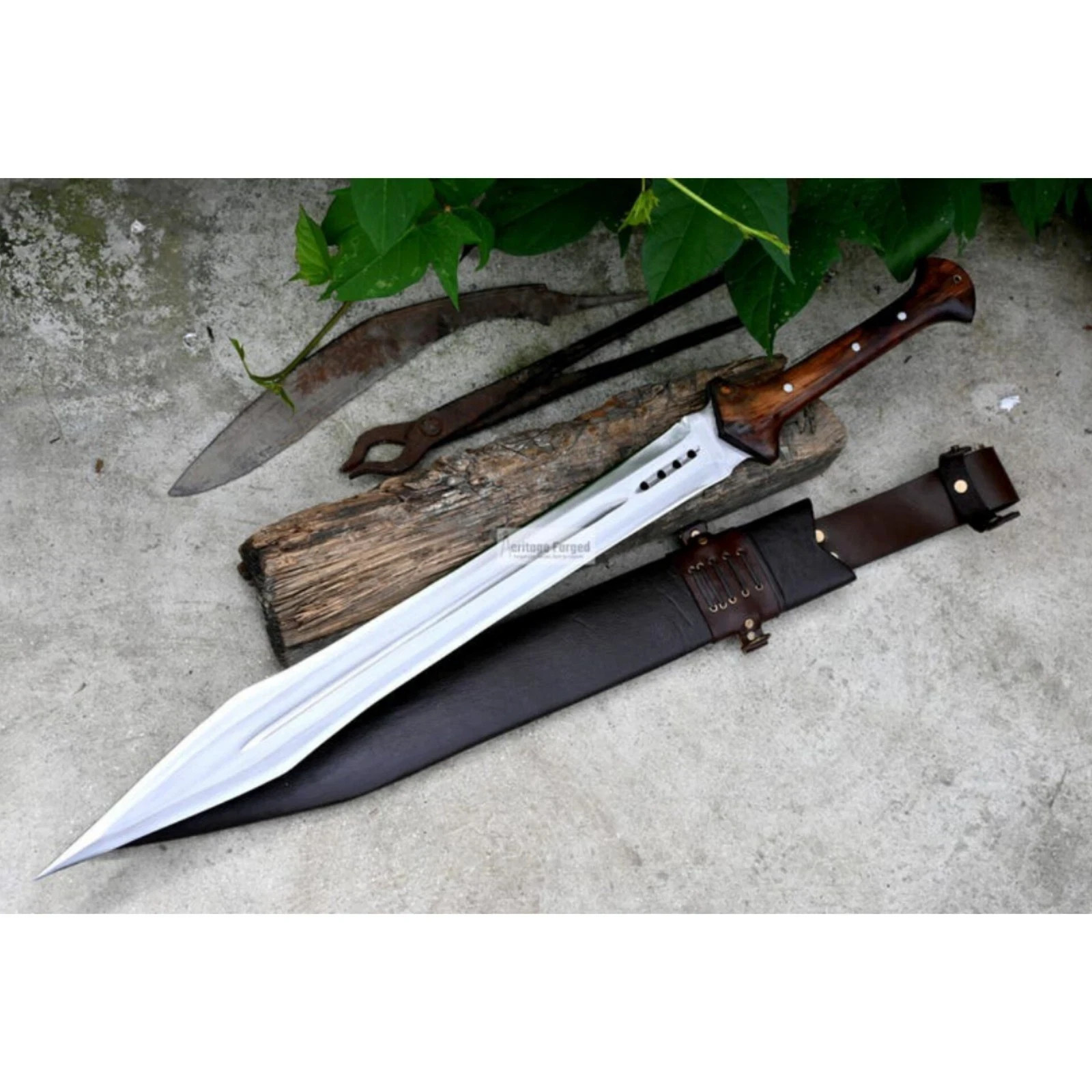 Custom Handmade Carbon Steel Blade Roman Gladius Sword | Hunting Sword Camping