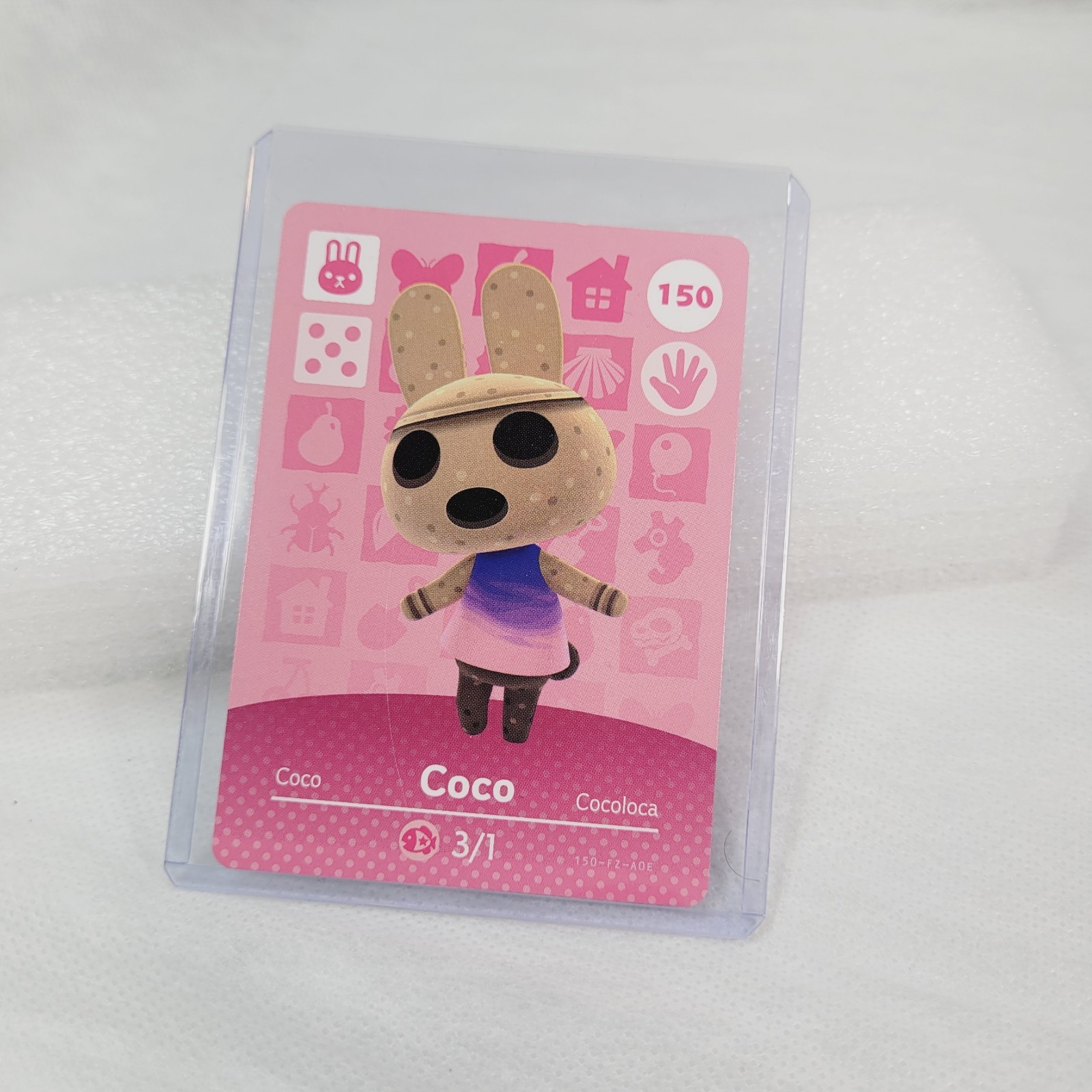 Coco # 150 Animal Crossing Amiibo Card AUTHENTIC Series 2 NM with top loader