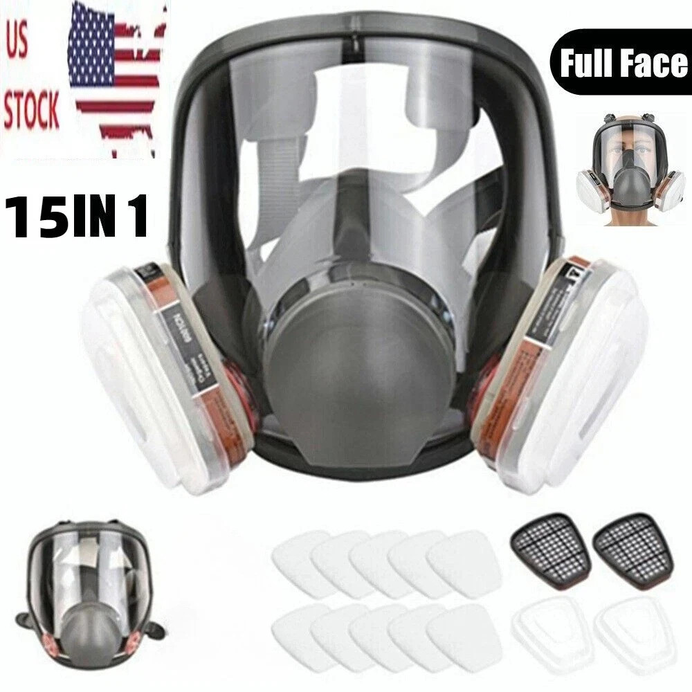 Work Protection Full Face Gas Respirator Against Dust Decoration Car Spraying