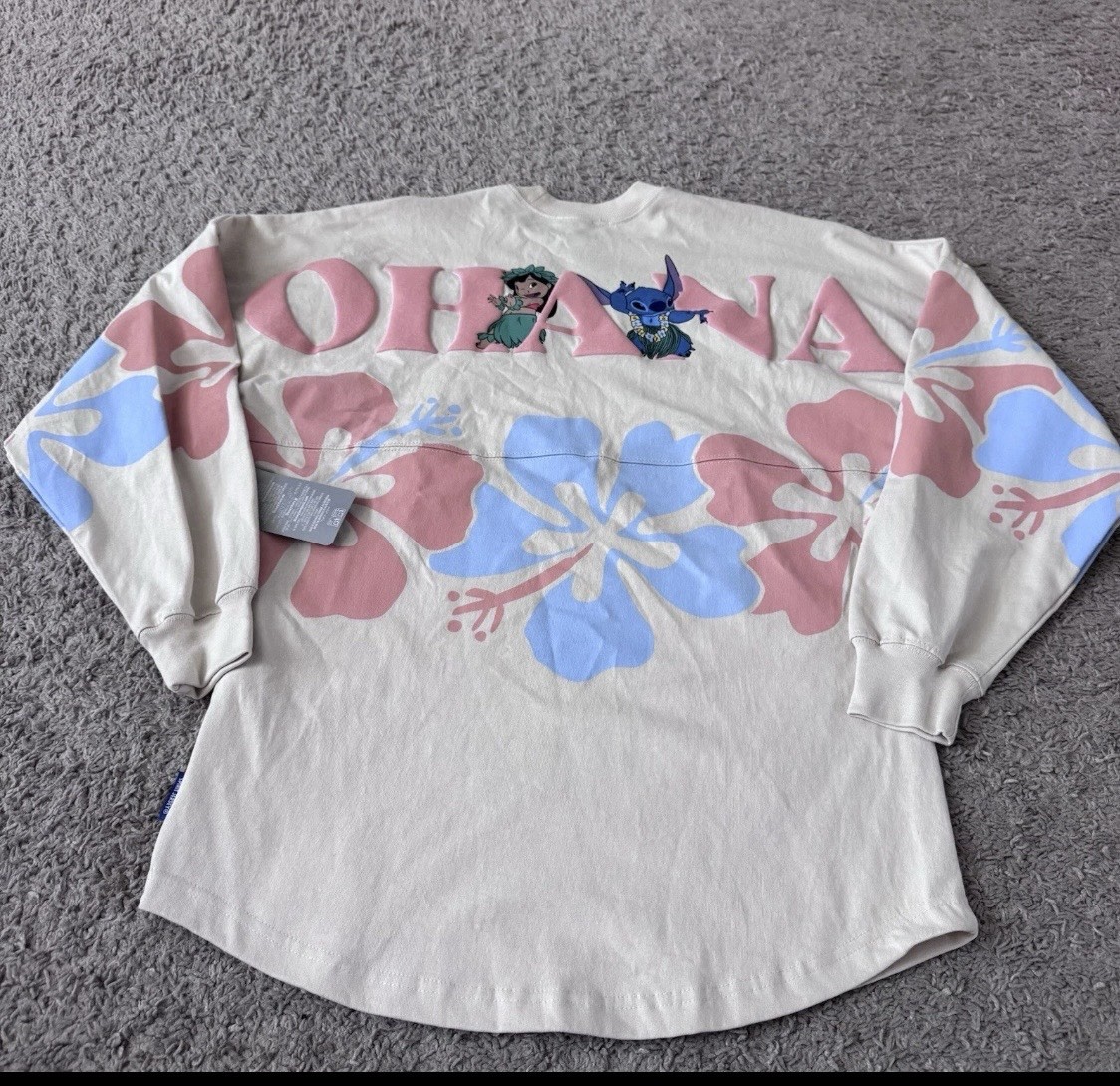 NWT Women’s Disney Lilo & Stitch Ohana Floral Long Sleeve Spirit Jersey (XS)