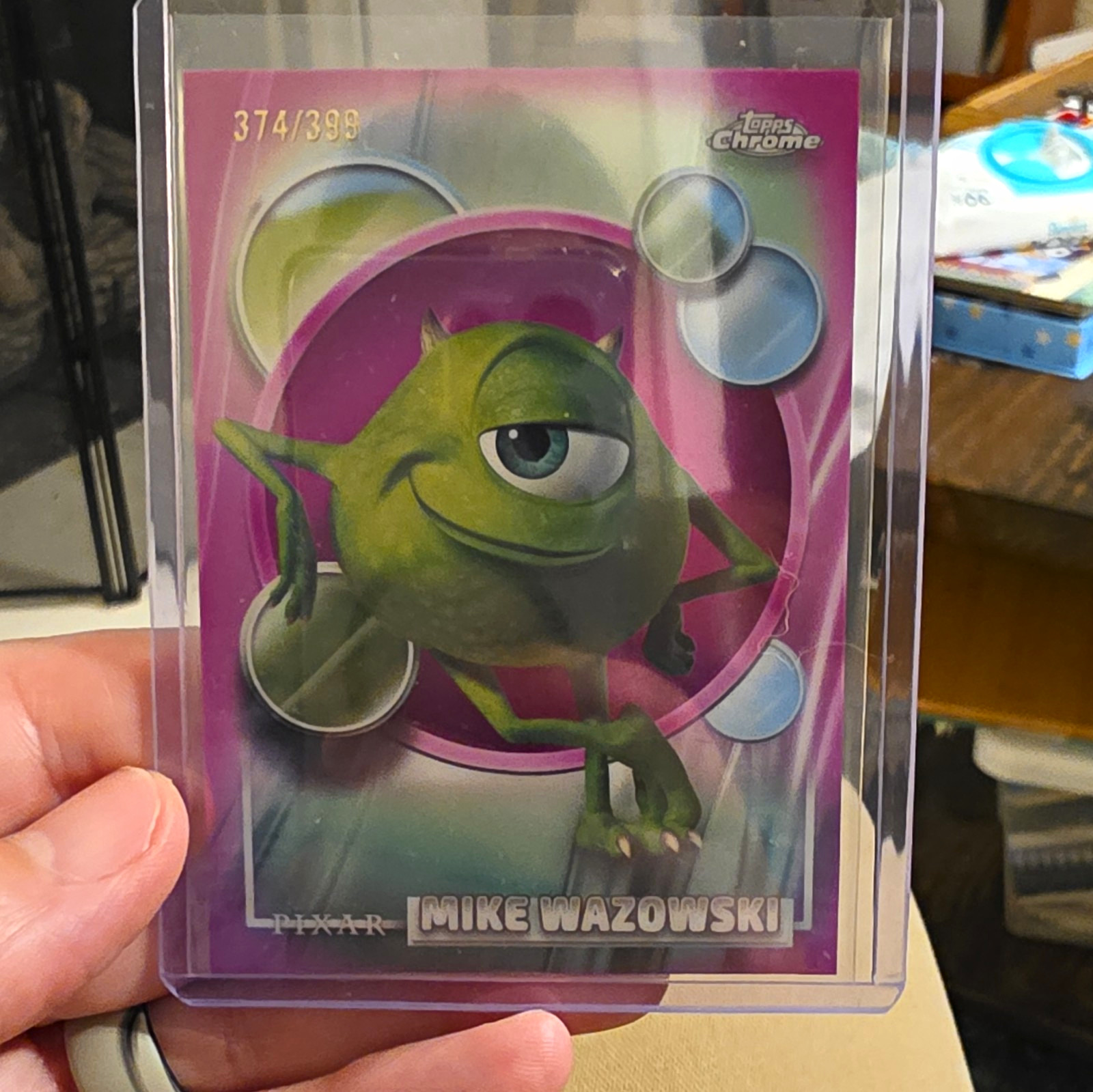Topps 2020 Chrome Pixar Mike Wazowski #28 Serial Numbered 374/399