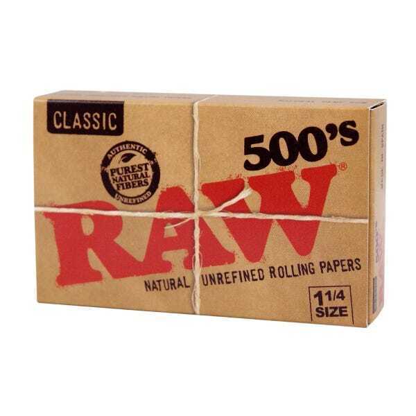 Raw 500’s Classic Natural Unrefined Rolling Paper