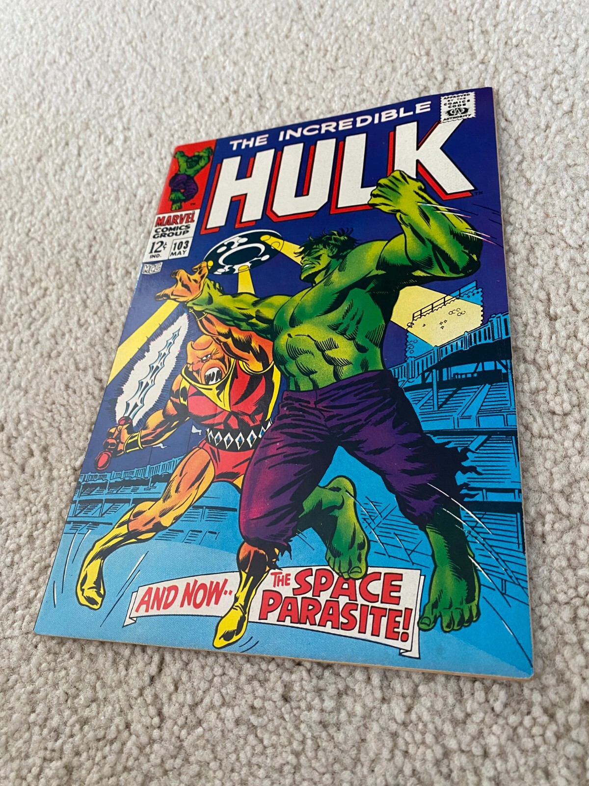 Incredible Hulk 103 VF 8.0 High Grade 1st Space Parasite KEY General Ross