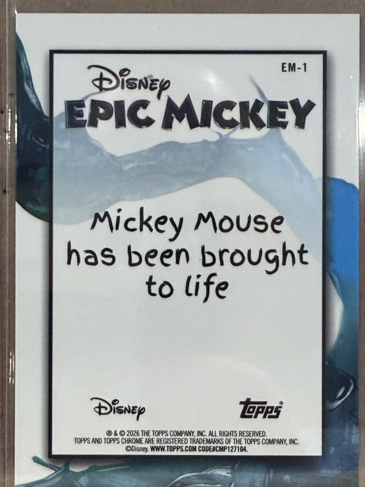 Topps 2026 Chrome Disney Epic Mickey Mickey Mouse EM-1 #9/25