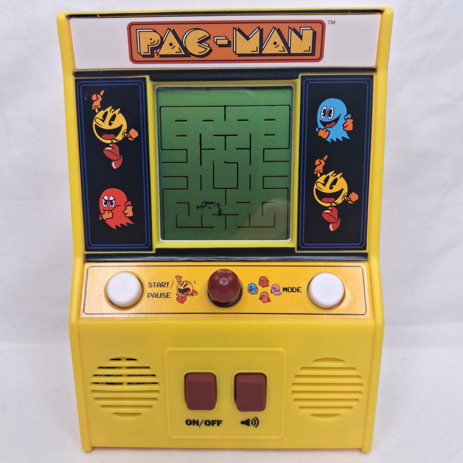READ PacMan Hand Held Mini Arcade Game Bandai Namco Entertainment TESTED & WORKS
