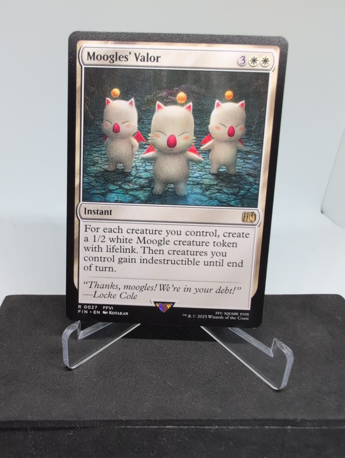 MTG Moogles’ Valor – Final Fantasy R 0027 – Rare – NM – Free P&P