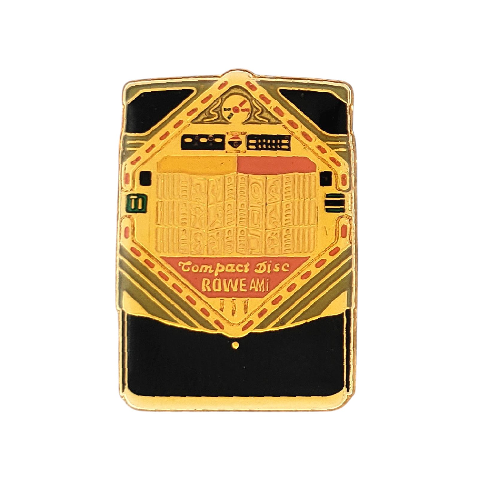 Rowe AMI Diamonte CD-100E Jukebox Lapel Pin Compact Disc Music Machine Vintage