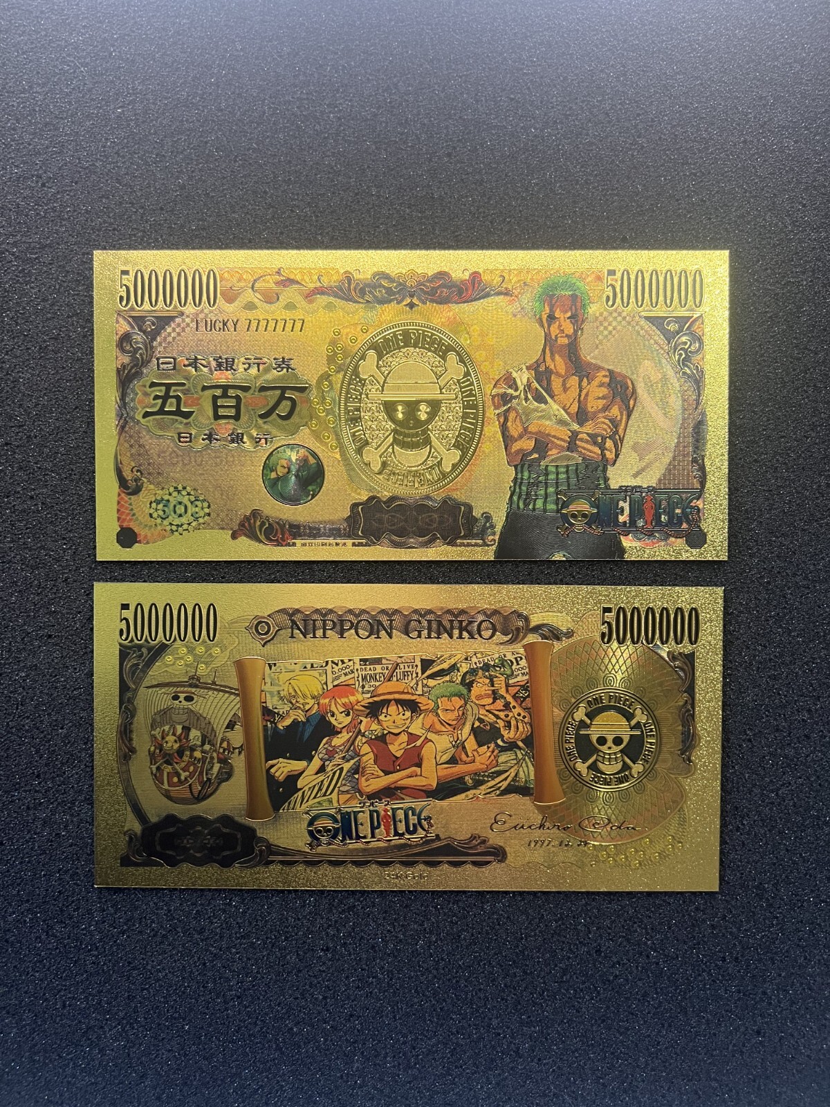 Roronoa Zoro – 24k Gold Foil Banknote – One Piece Anime