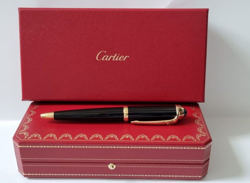Cartier VIP Gift Yellow Gold Finish Ballpoint Pen New in Box Refillable Luxury