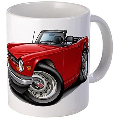 11oz mug Triumph TR6 Red Car – Printed Ceramic Coffee Tea Cup Gift