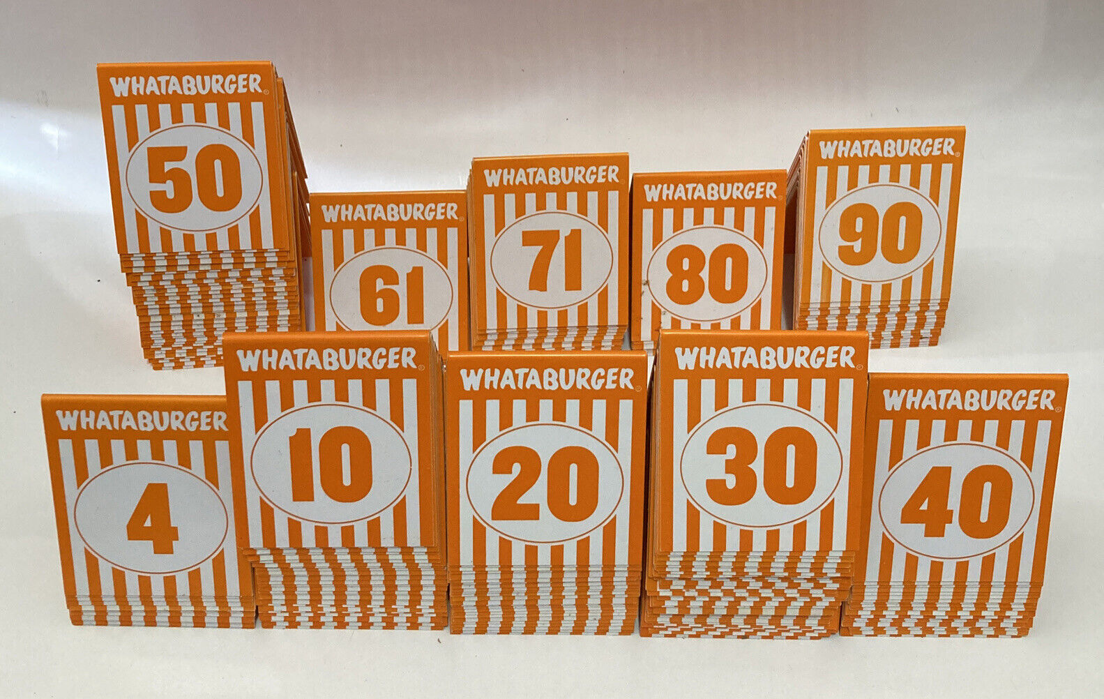 Whataburger Table Tent #’s You Pick The Number No Limit $5 Flat Rate Shipping
