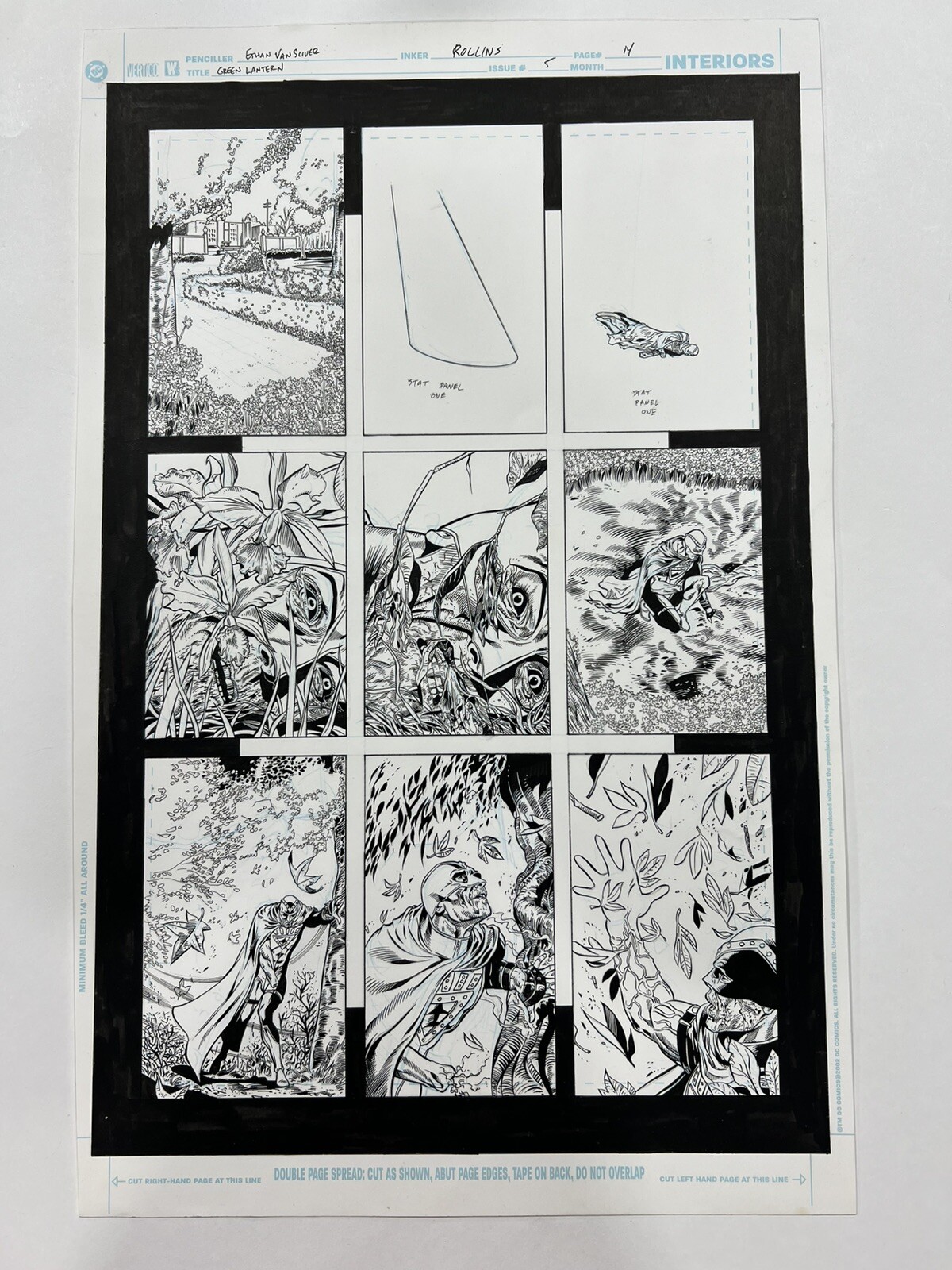Ethan Van Sciver Original Art Green Lantern 5 Pg 14 Black Hand Blackest Night