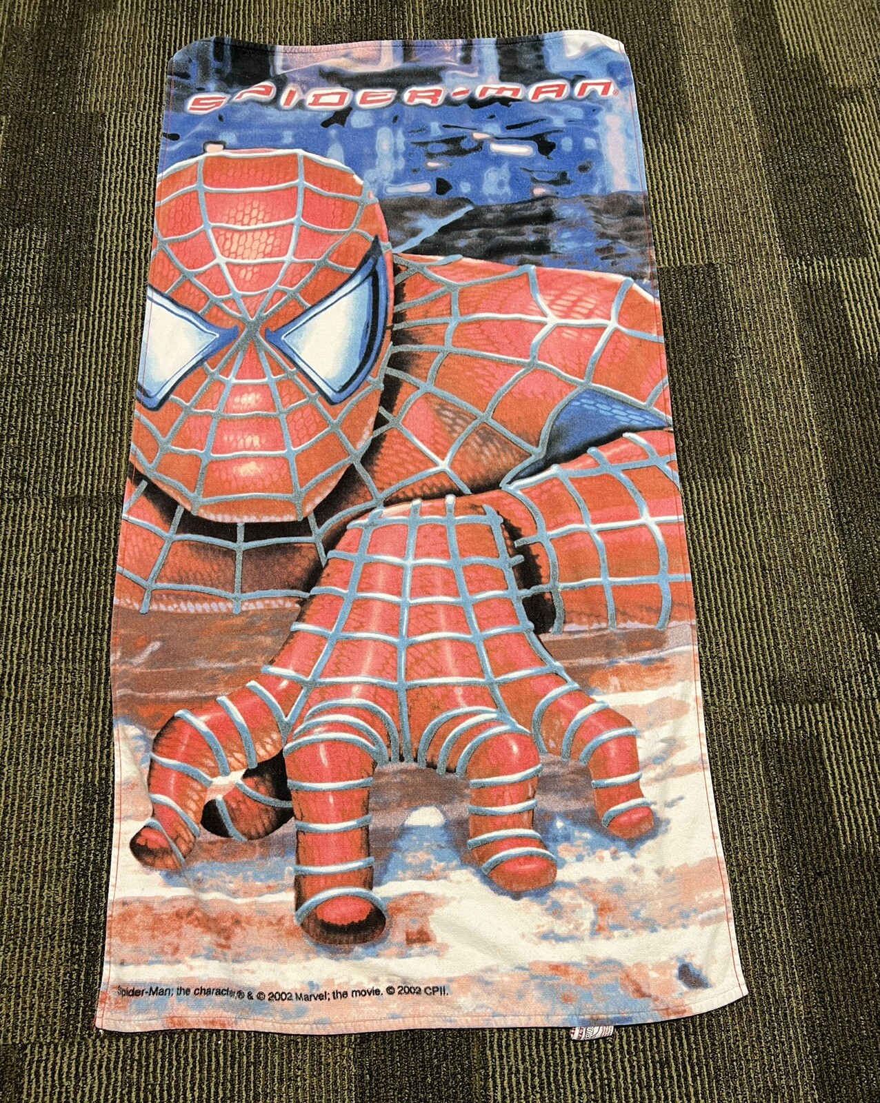 Vintage Spider-Man Beach Towel 54×27 2002 Marvel Ultimate Spiderman