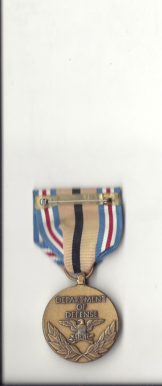 One Department of Defense Desert Storm Shield Gulf War Service Award medal DOD