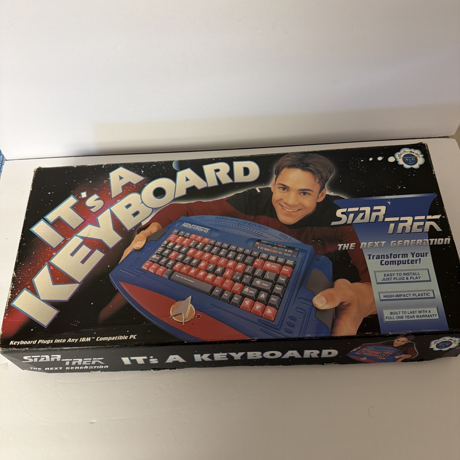 Vtg Star Trek – Next Generation “It’s A Keyboard” +Monitor Mask BrainWorks 1995