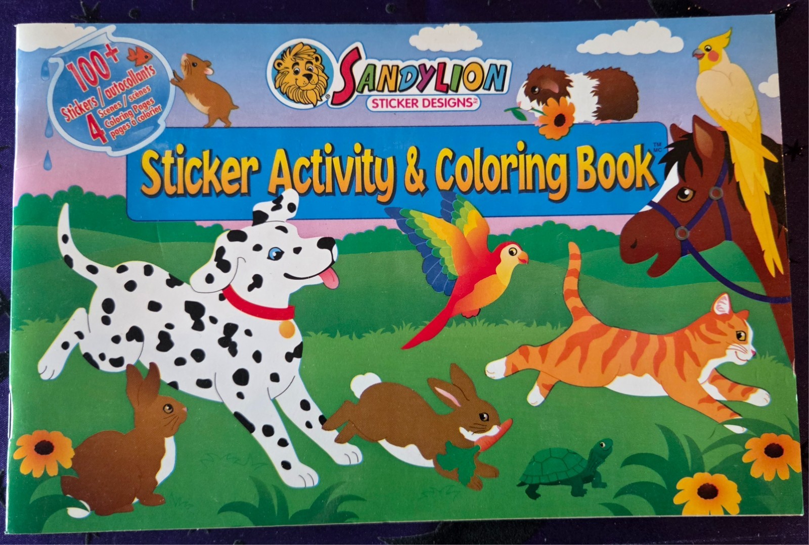 Vintage 1991 Sandylion Pets Sticker Activity & Coloring Book – Rare Y2K NOS
