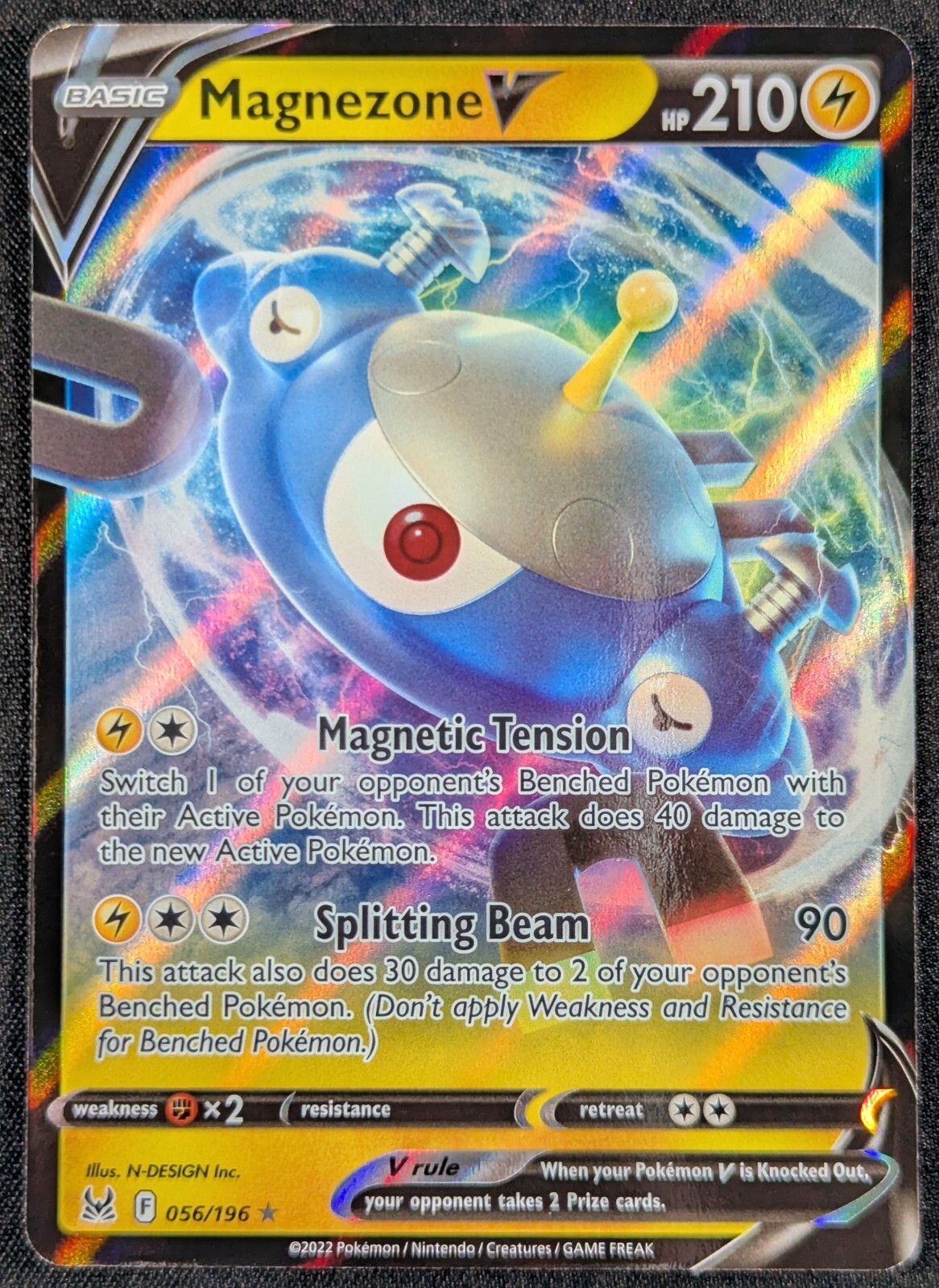 Magnezone V 2022 Lost Origin Full Art Ultra Rare Holo Pokemon Card 056/196 (NM)