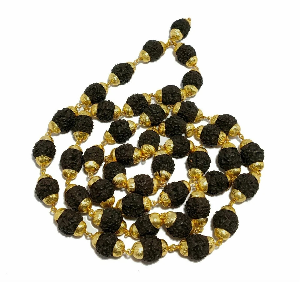5 MUKHI BLACK RUDRAKSHA MALA 5 FACE RUDRAKSH 6 MM BEADS SIZE ENERGIZED
