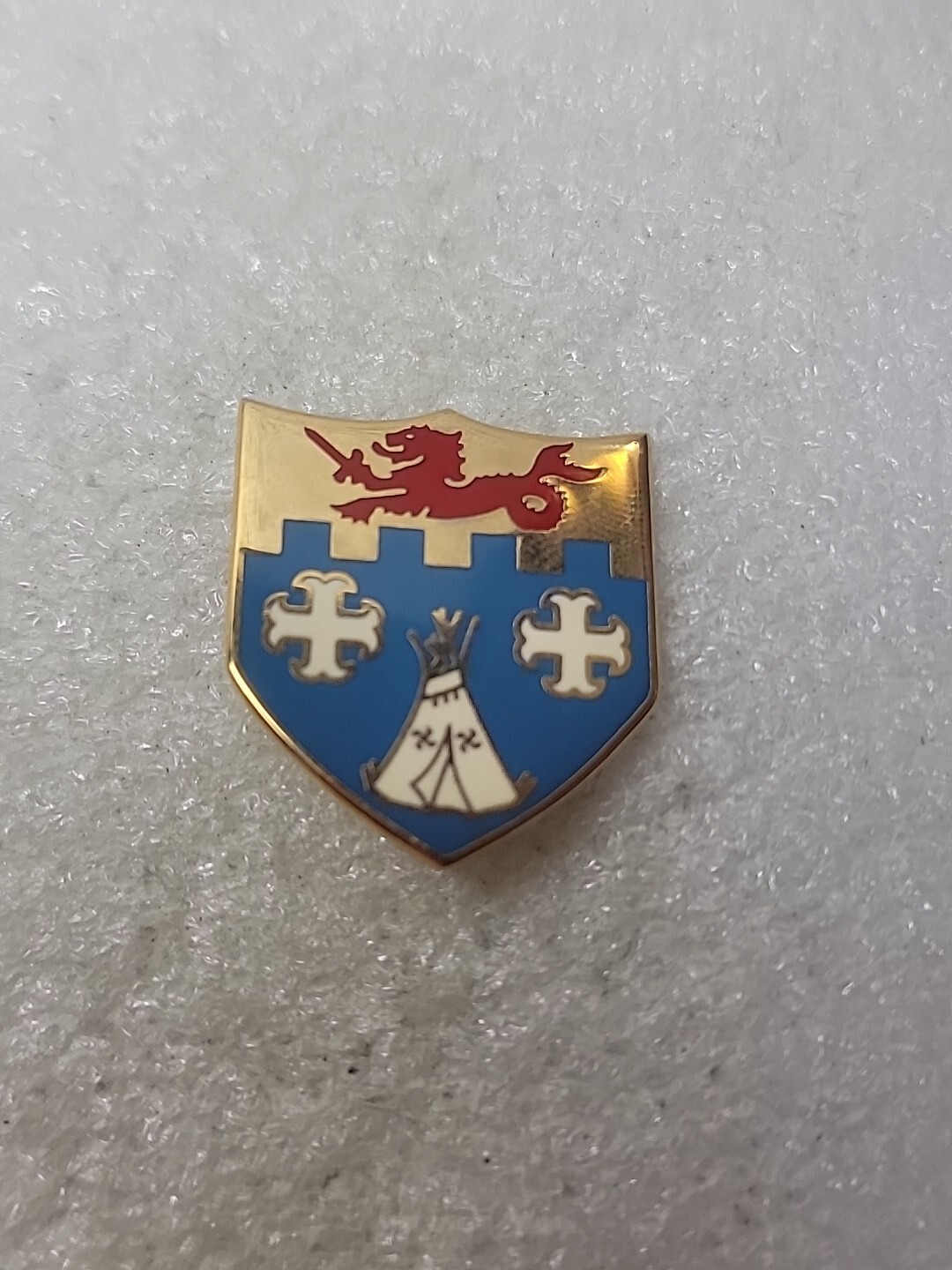 Vintage 12th Infantry Regiment Unit Crest Pin by N.S. Meyer Inc. New York