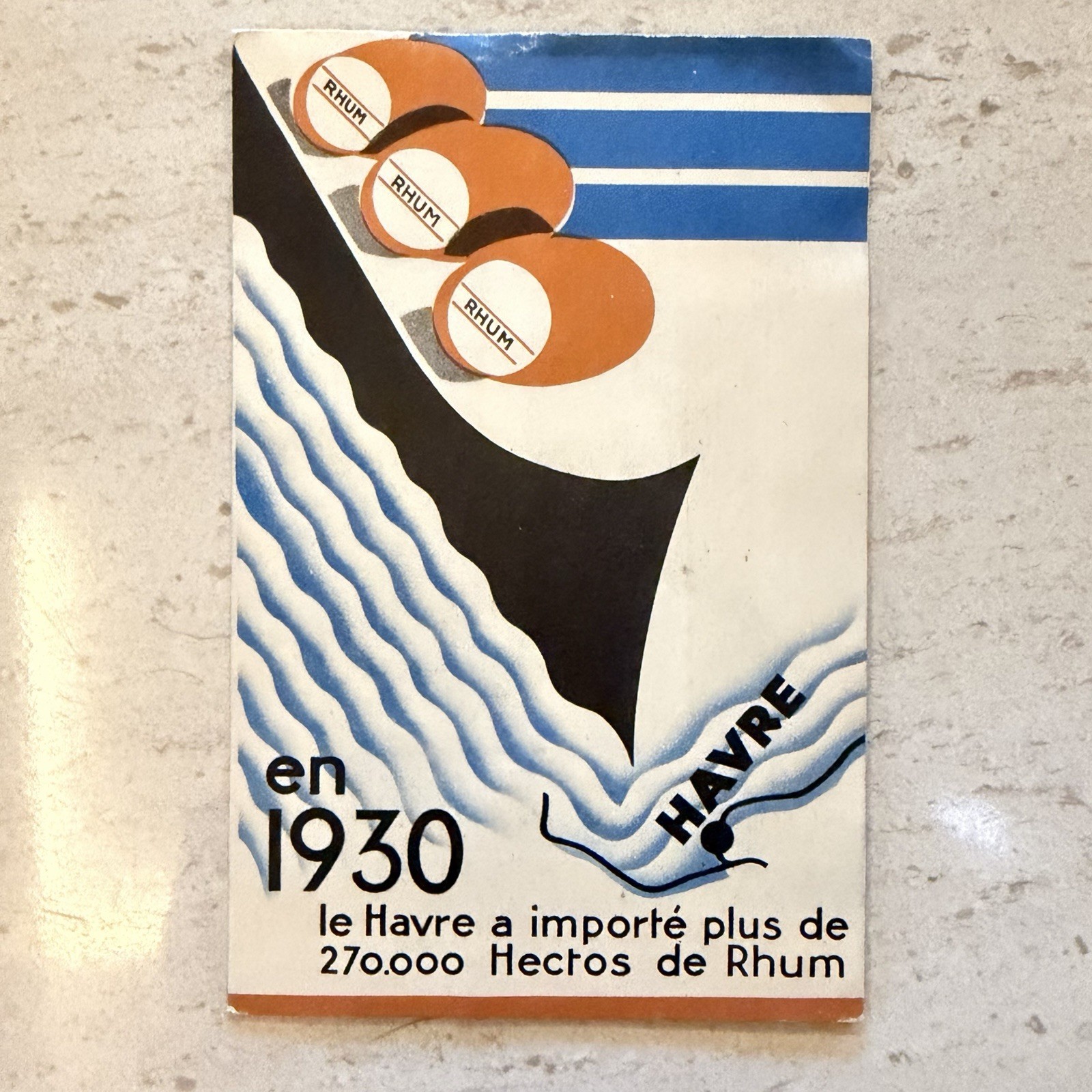 1930 Le Havre Art Deco Brochure – Rum Import History – Rhum Maritime Ephemera