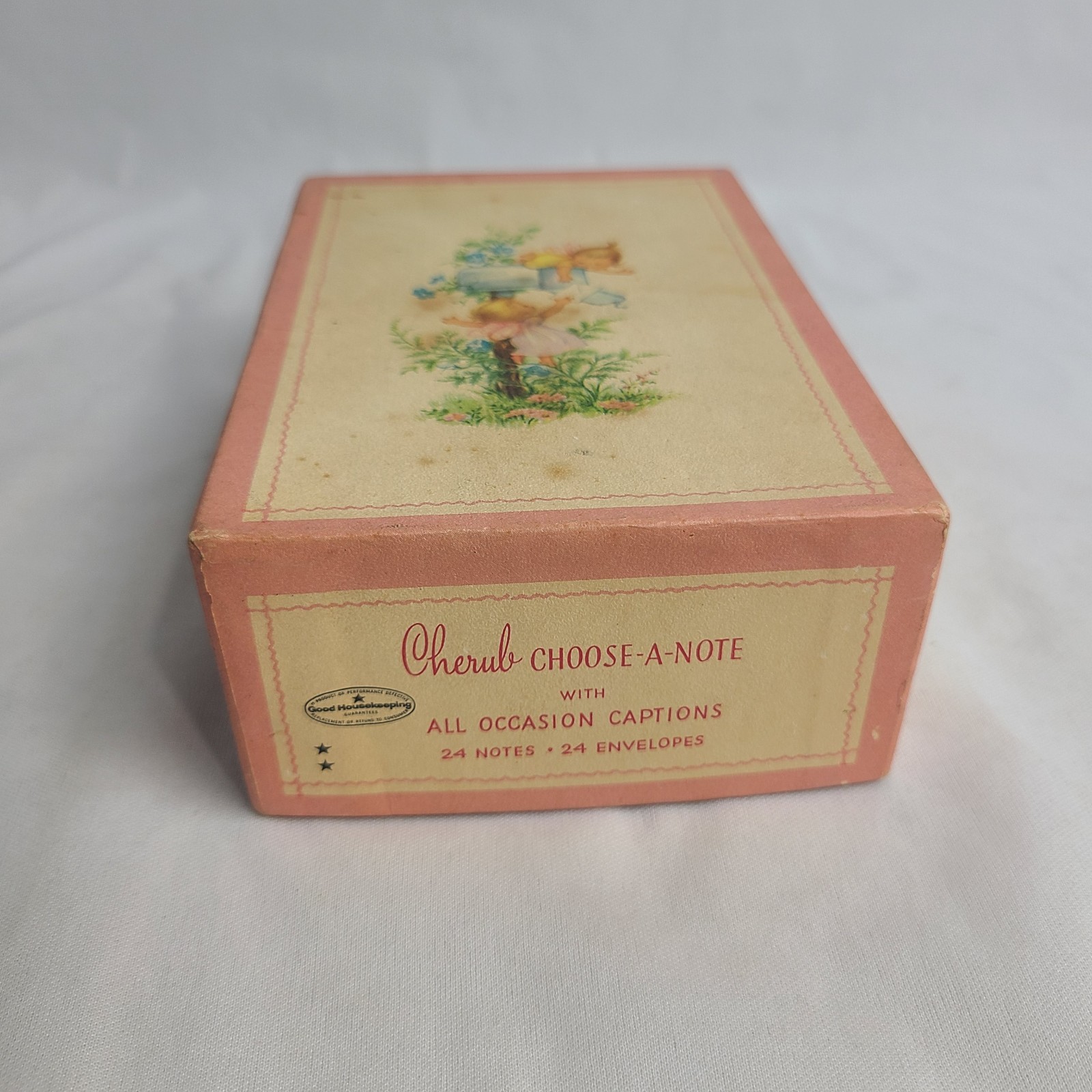 Vintage Cherub Choose A Note All Occasions Box Of Greetings 17 Ct. 4 Designs MCM