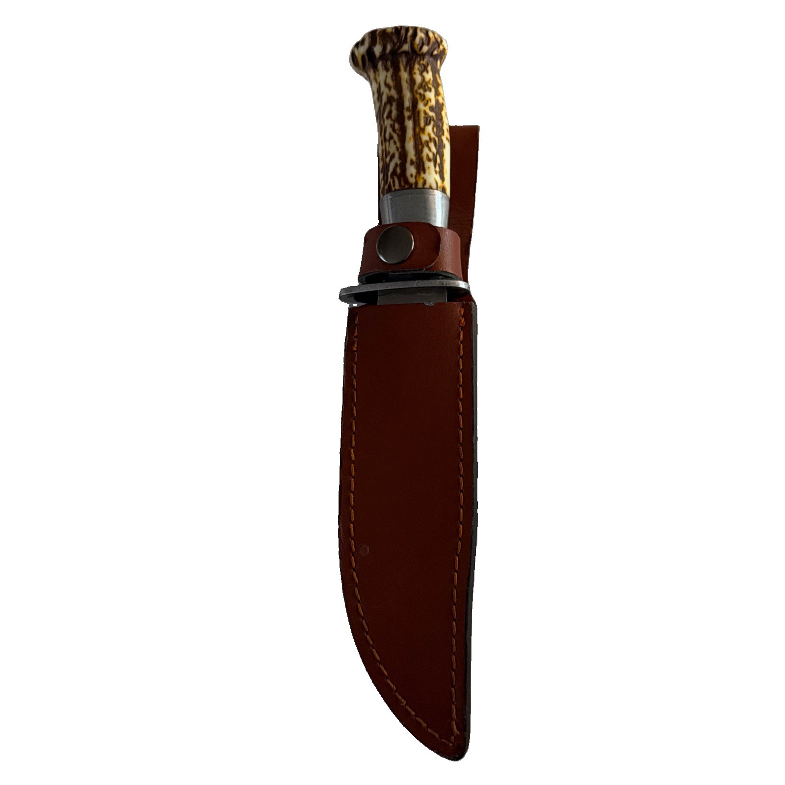 MOSSY OAK 10-1/2 inch Fixed Blade Hunting Knife Rattail Tang Hndl Leather Sheath