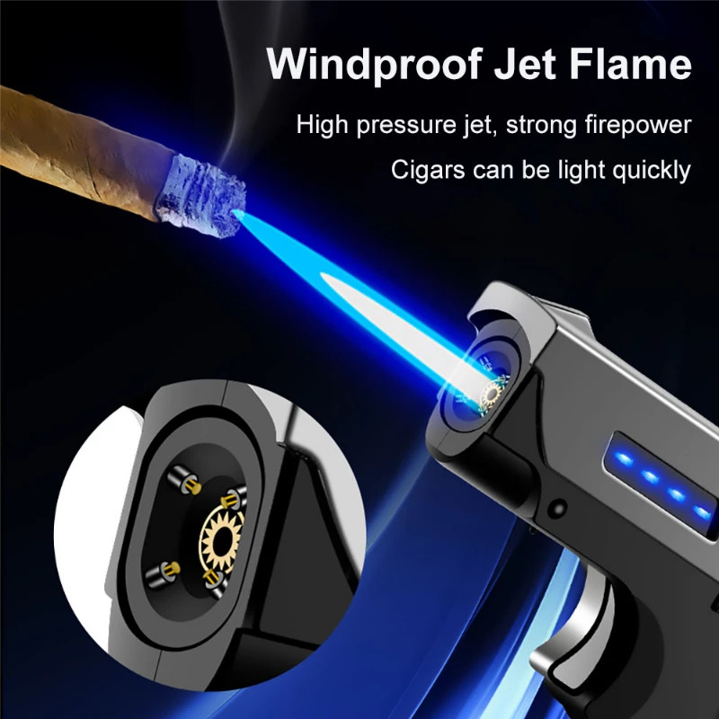 Unique Windproof Gas-Electric Plasma USB Rechargable Lighter Gift for Men