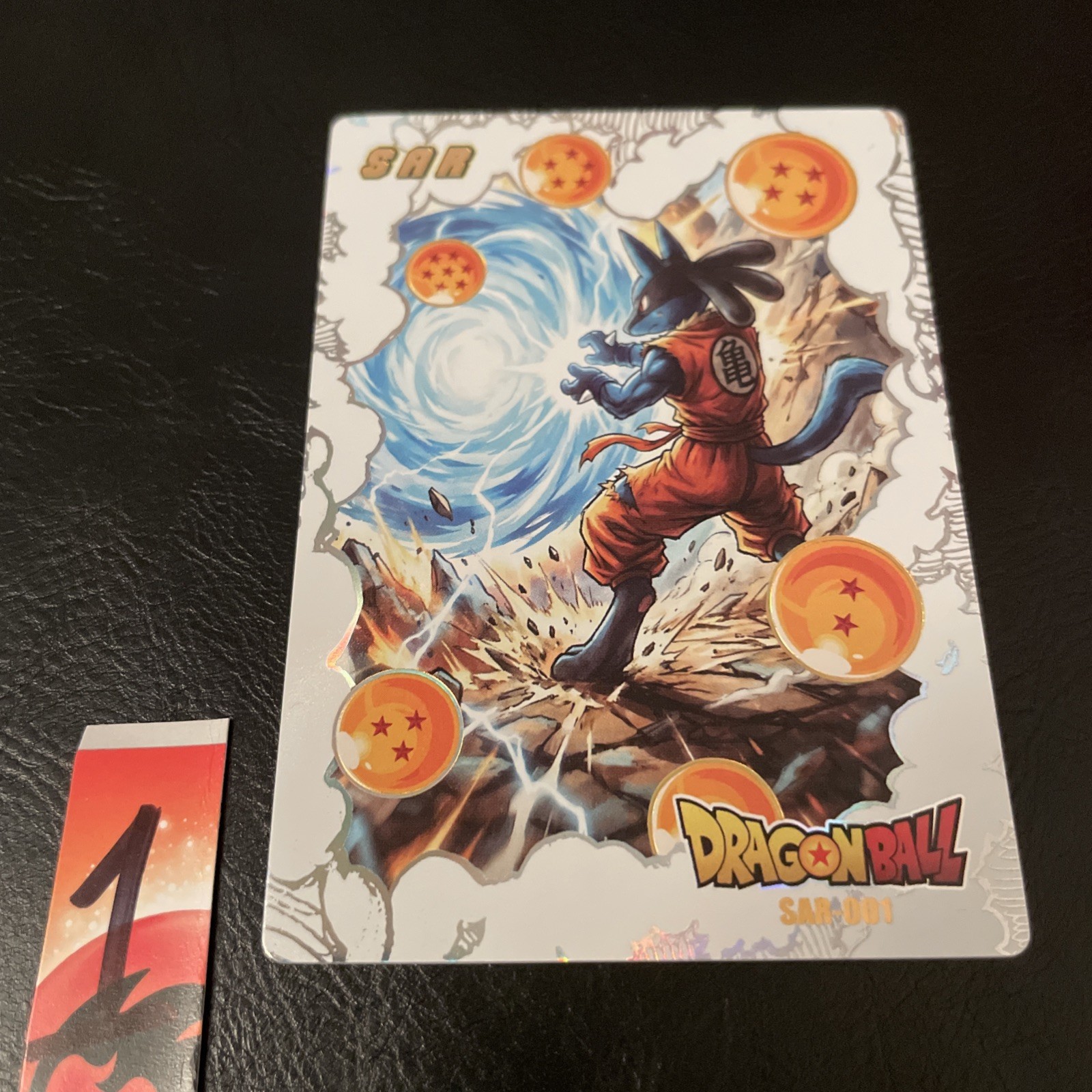 SAR 001 Lucario Dragonball Z Pokemon Mengka V2.0 pack fresh mint card