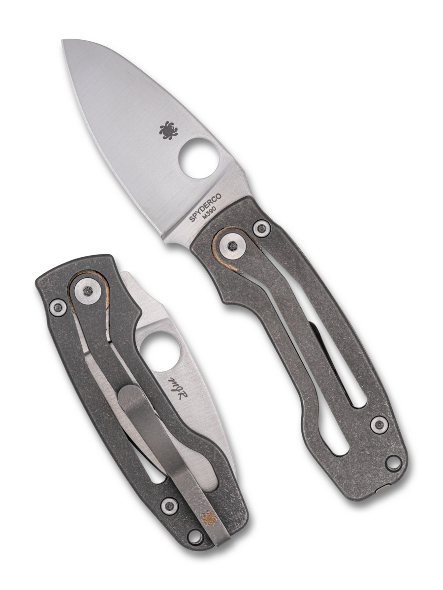 Spyderco Knives PITS 2 SlipIt C269TIP 6AL4V Titanium M390 Pocket Knife Stainless