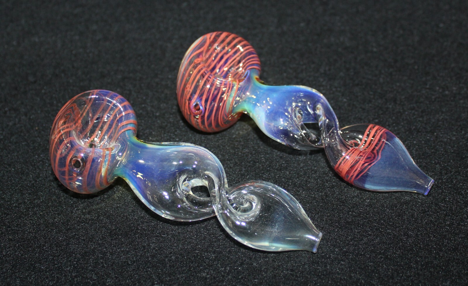 4 ½” INFINITY RED Color Changing Tobacco Smoking Glass Pipe Twist Glass pipes