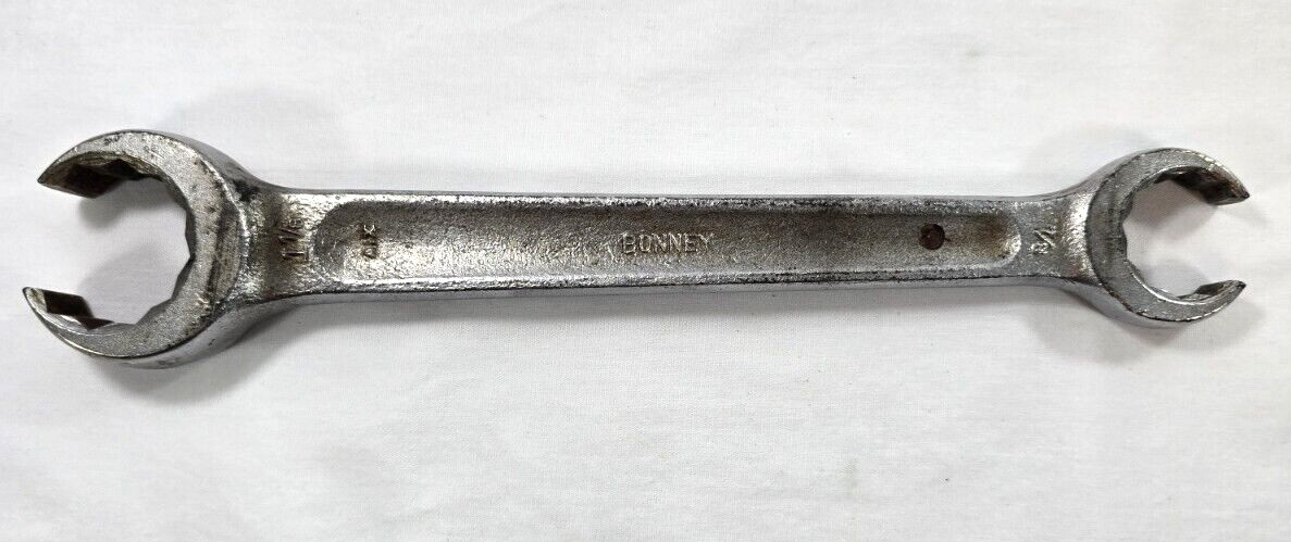 Vintage Bonney RF55 Flare Nut Fuel Line Wrench 7/8 inch X 1-1/8 inch