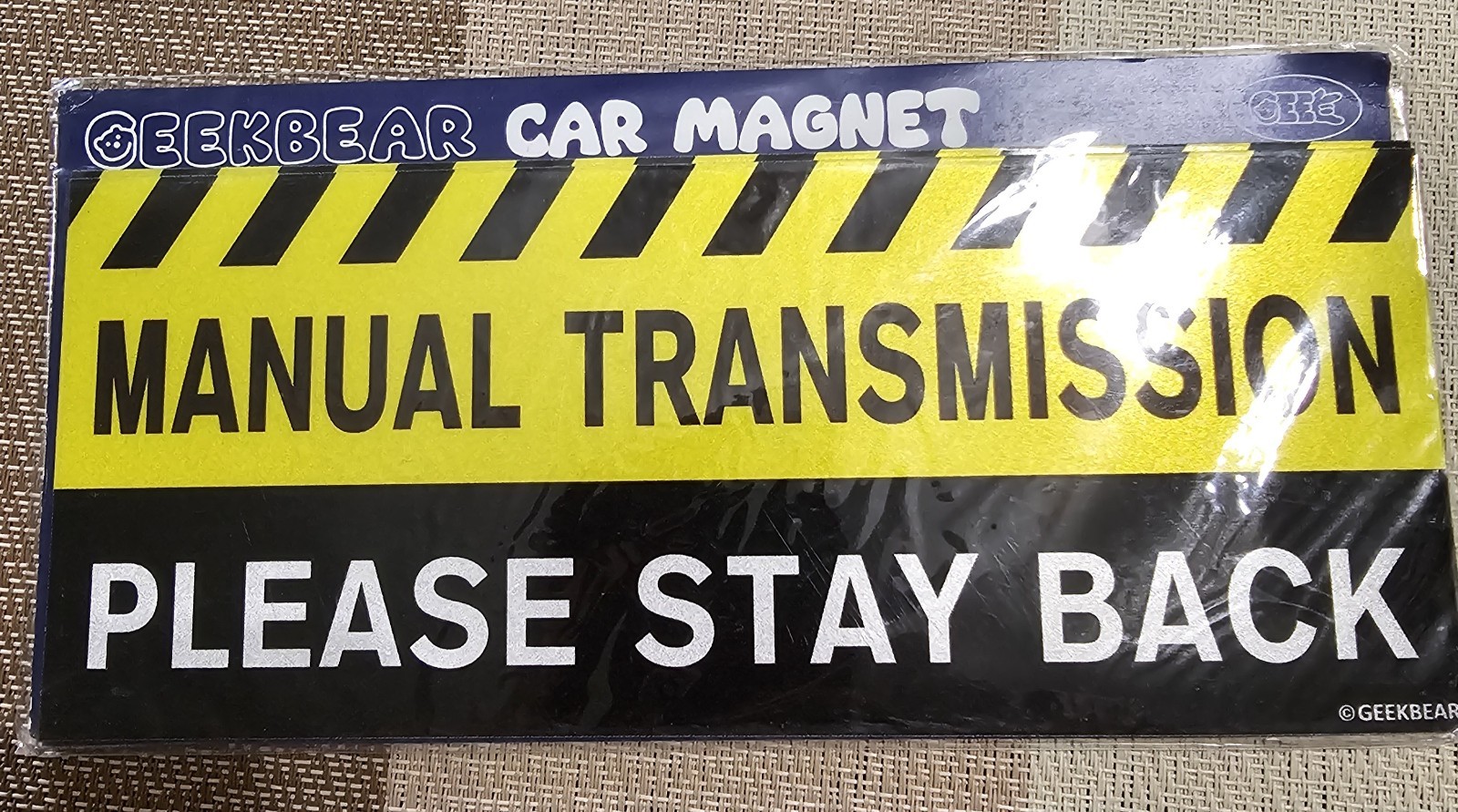 Manual Transmission Car Magnet Yellow 1 Pack – 8.7 x 3.5 in