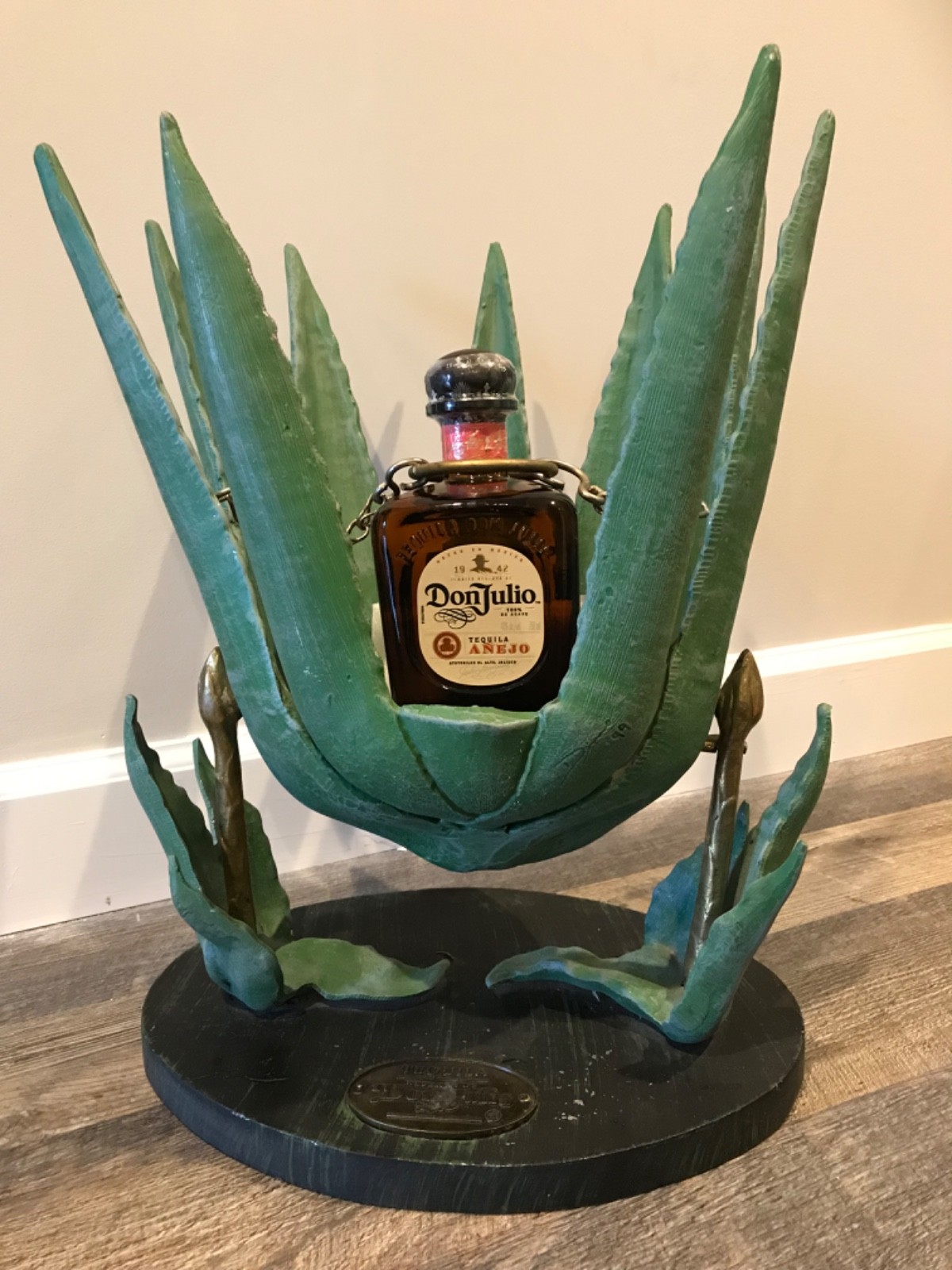 Don Julio Tequila Metal Bottle Display Glorifier Pouring Stand, 18” Signed, 1999
