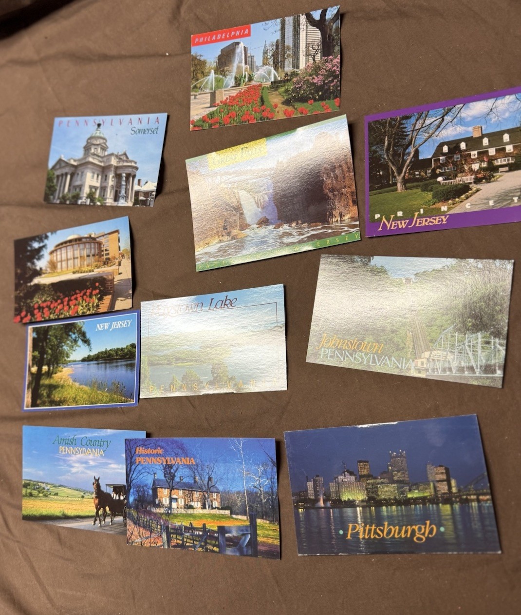 Lot of 50 Vintage Chrome Continental+ Standard Postcards Pennsyvania+ New Jersey