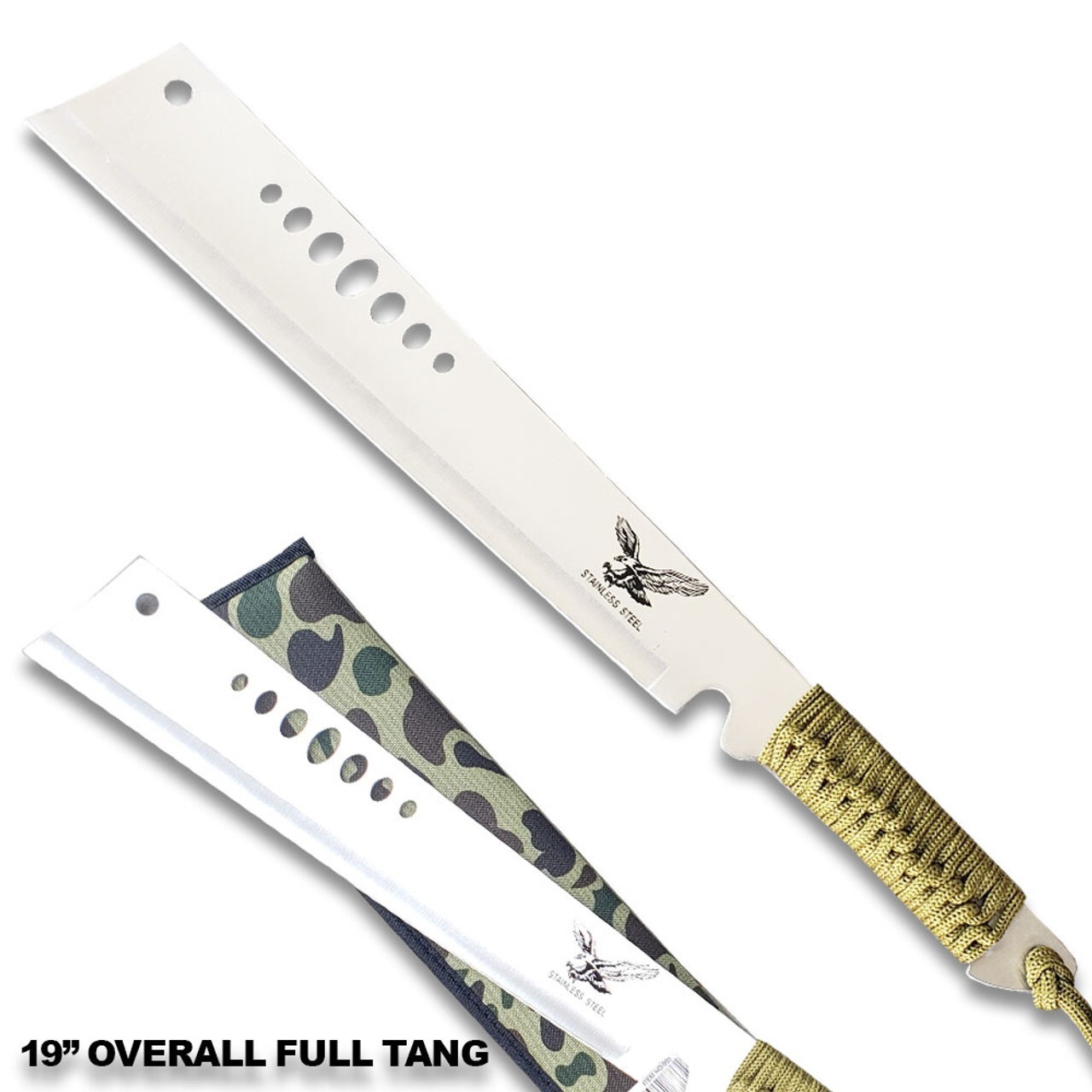 19.5″ Full-Tang High Carbon Steel Blade Machete