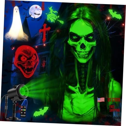 12 in 1 Halloween Projector Outdoor,3D Dynamic 12 in 1 Halloween+Chirstmas