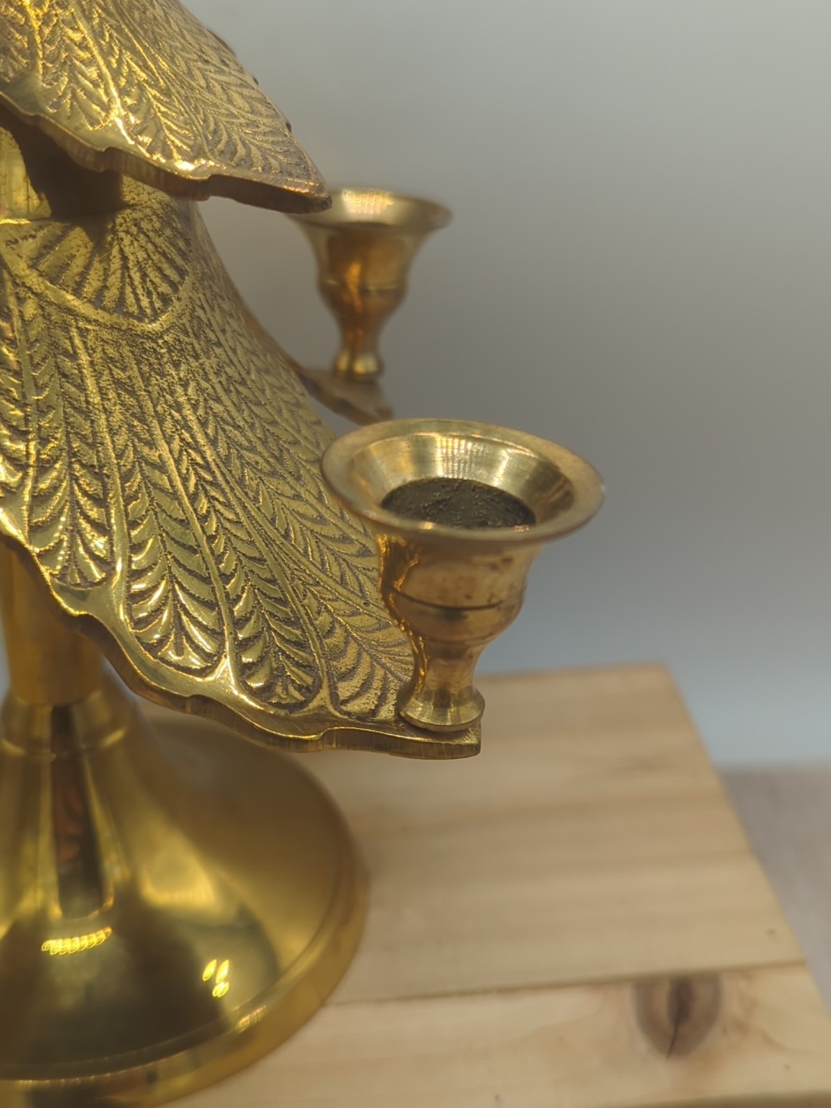 Vintage Solid Brass Candleholder Made in India Christmas Tree