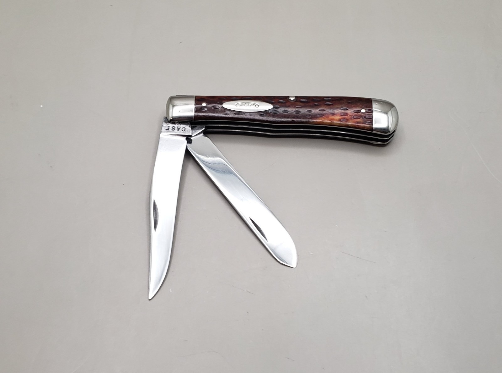 CASE XX 6254 Large Trapper Knife Red Bone Used 1940 – 1964