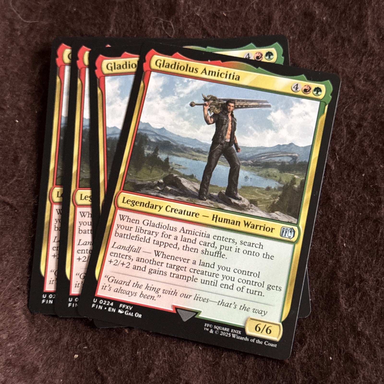 Gladiolus Amicitia 0224 X 4 Uncommon Regular Uncommon Final Fantasy MTG Magic