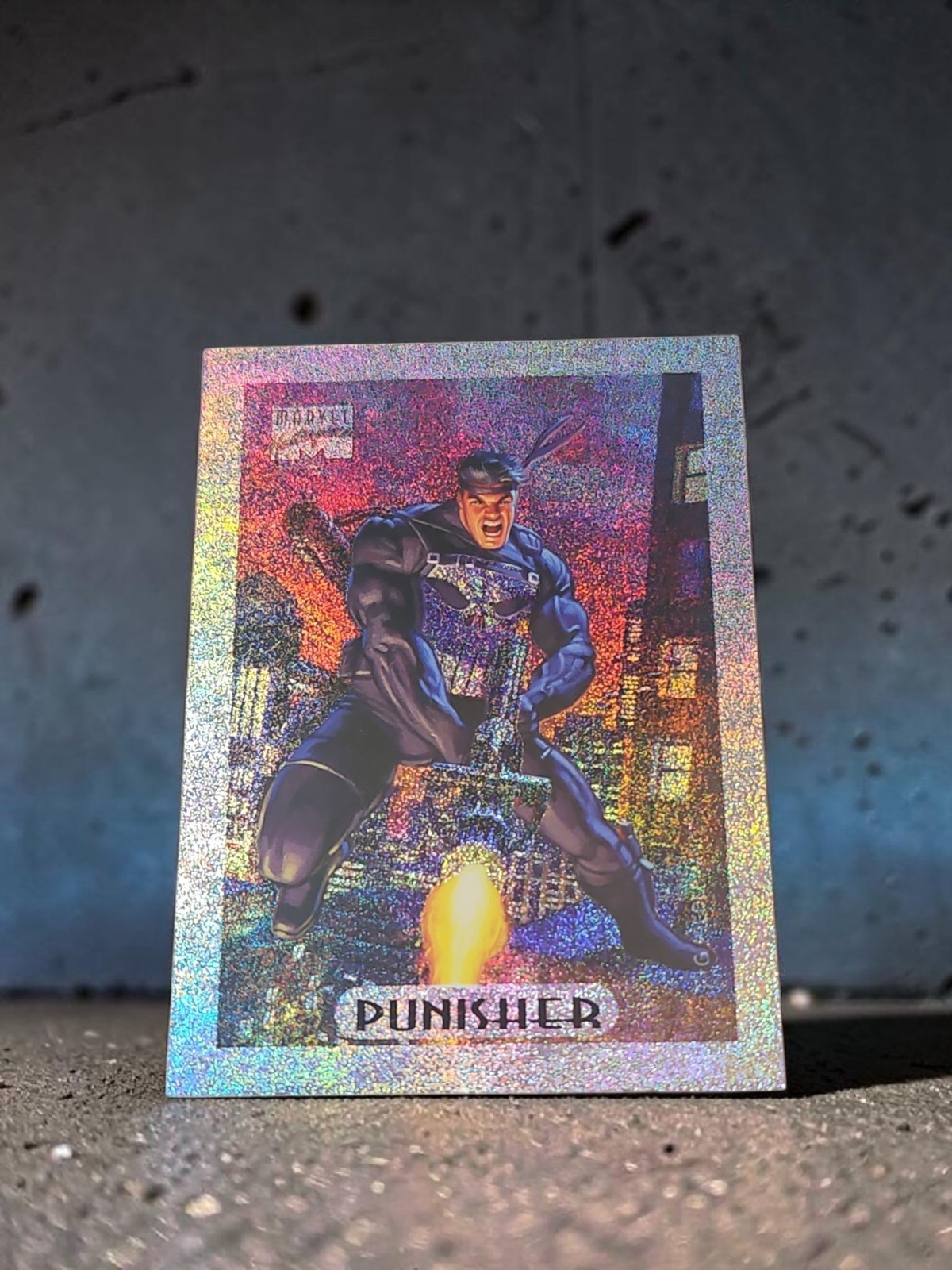 🔥Punisher 1994 Fleer Masterpieces Limited Edition Holofoil Silver #6 Insert