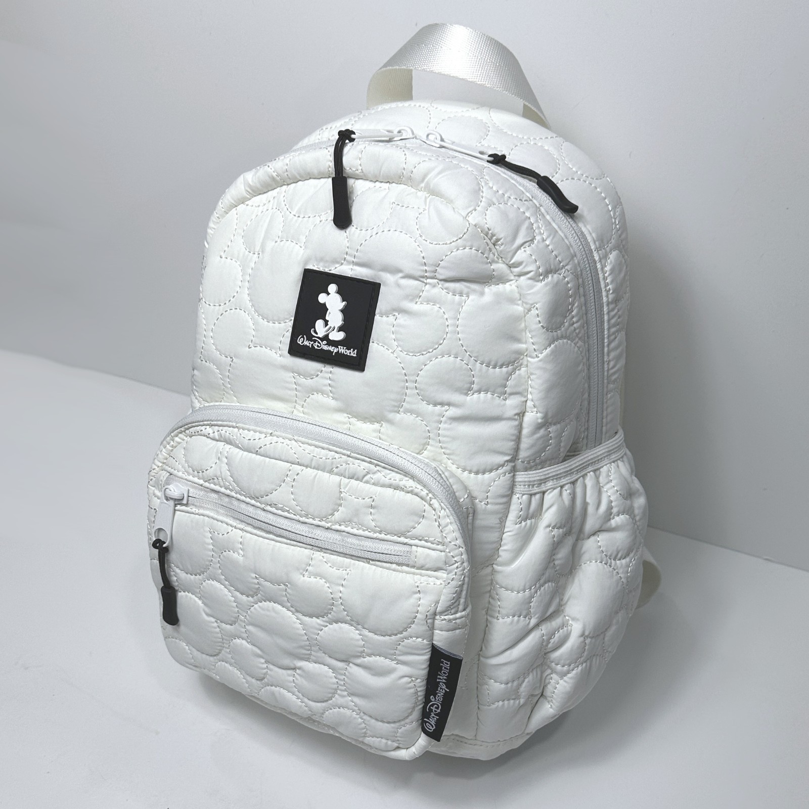 Disney Parks Mickey Mouse Quilted Mini Backpack White Walt Disney World