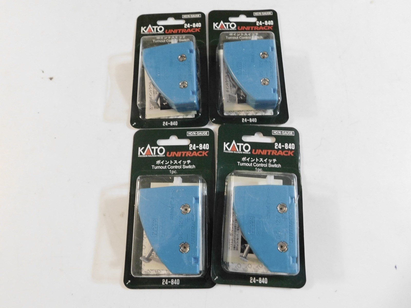 KATO UNITRACK TURNOUT CONTOL SWITCH 24-840 LOT OF 4 EA N-GAUGE NOS JAPAN SEALED