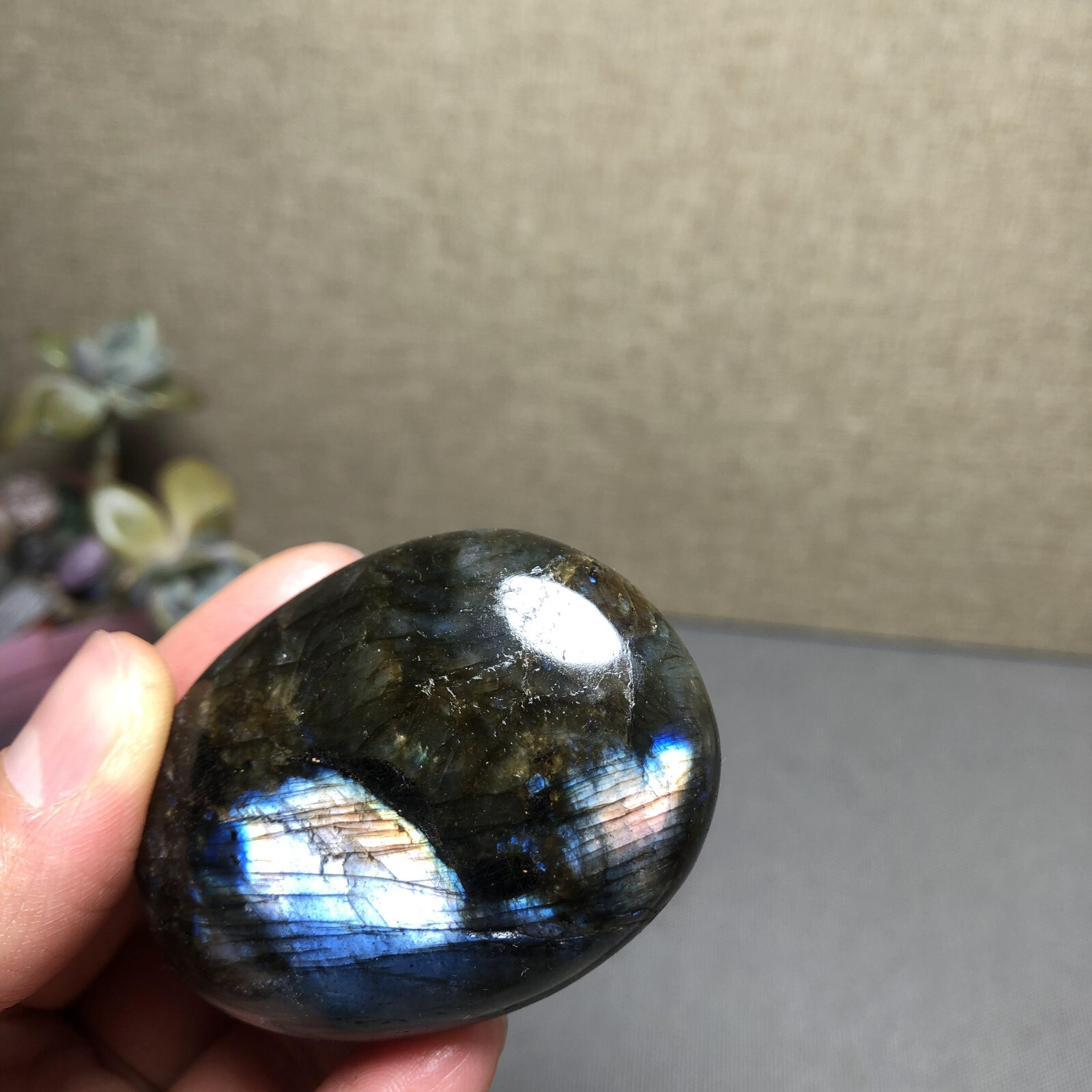 54mm Natural Labradorite Crystal gemstone Polish/rough Specimen 75g A6100