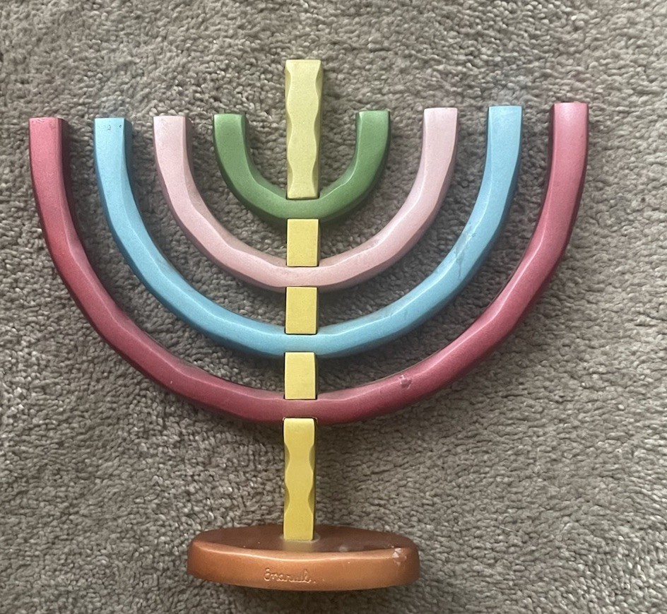 HEAVY 10” MULTIPLE COLORS MENORAH 9 BRANCH -Free Ship